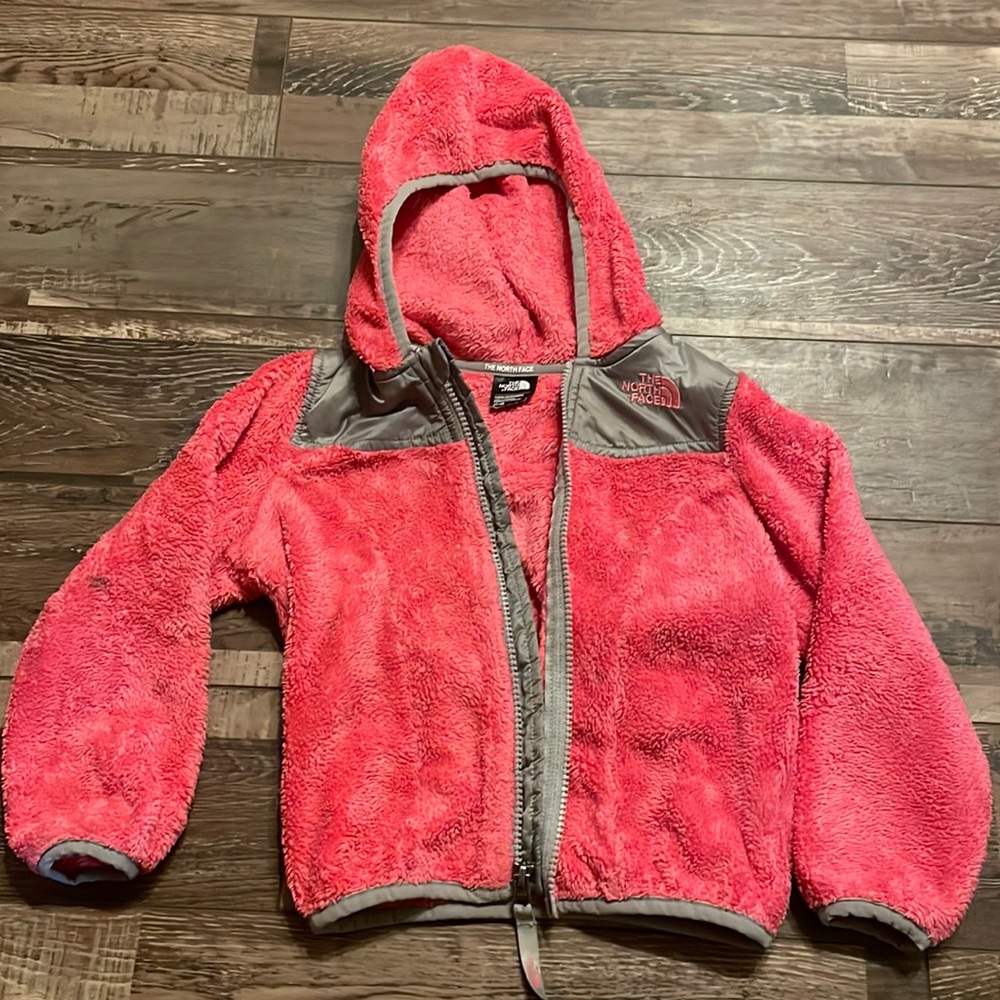 Pink Girls The North Face Fleece jacket with hood